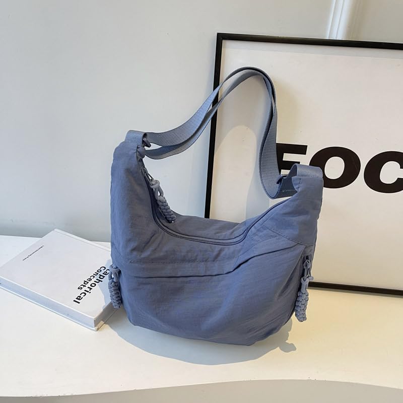 EMGILL Nylon Crescent Crossbody Bag for Women Shoulder Tote Handbag Casual Sling Bag Dumpling Purse Bag for Outdoor Travel - Image 3